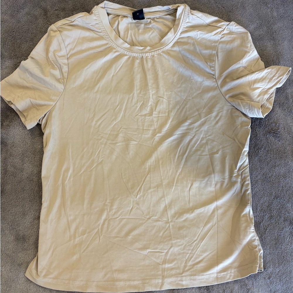 Beige Short Sleeve T-Shirt